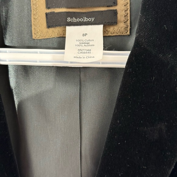 J. Crew black velvet Schoolboy blazer 8P. Like new condition - Picture 2 of 3